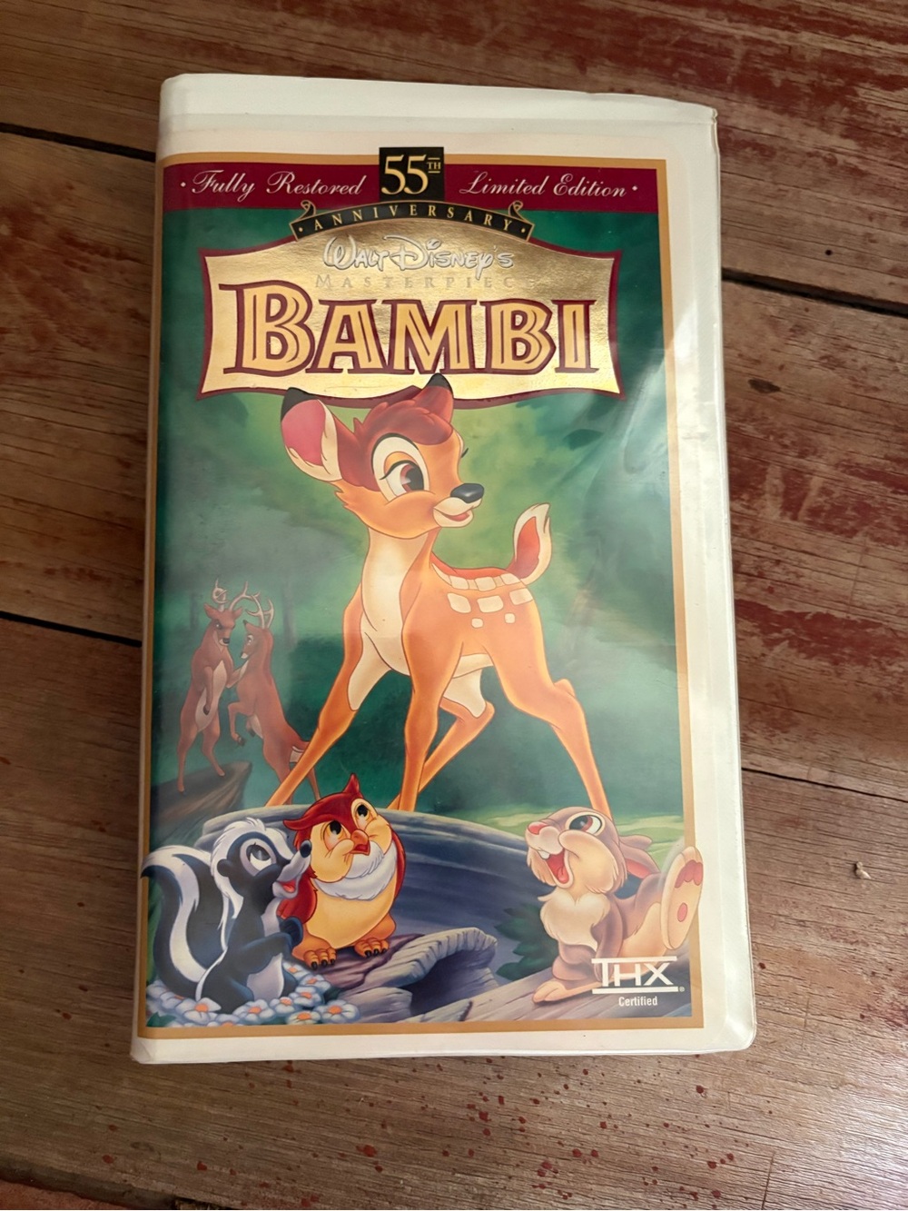 Walt Disney's Bambi 55th Anniversary VHS - Green & Tan Cover
